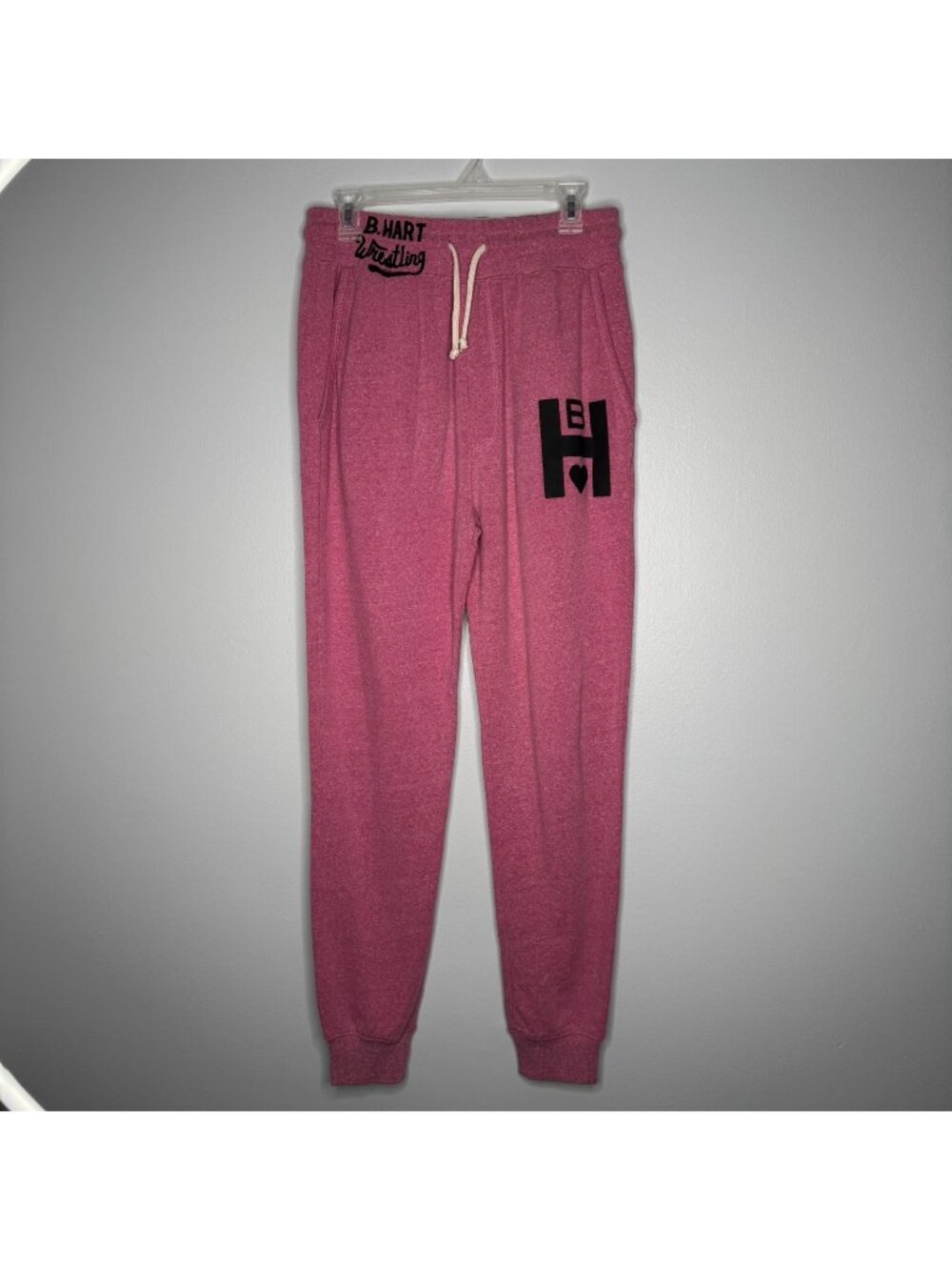 Roots of Fight Bret Hart Pink Jogger Sweatpants Men’s Size Medium Wrestling